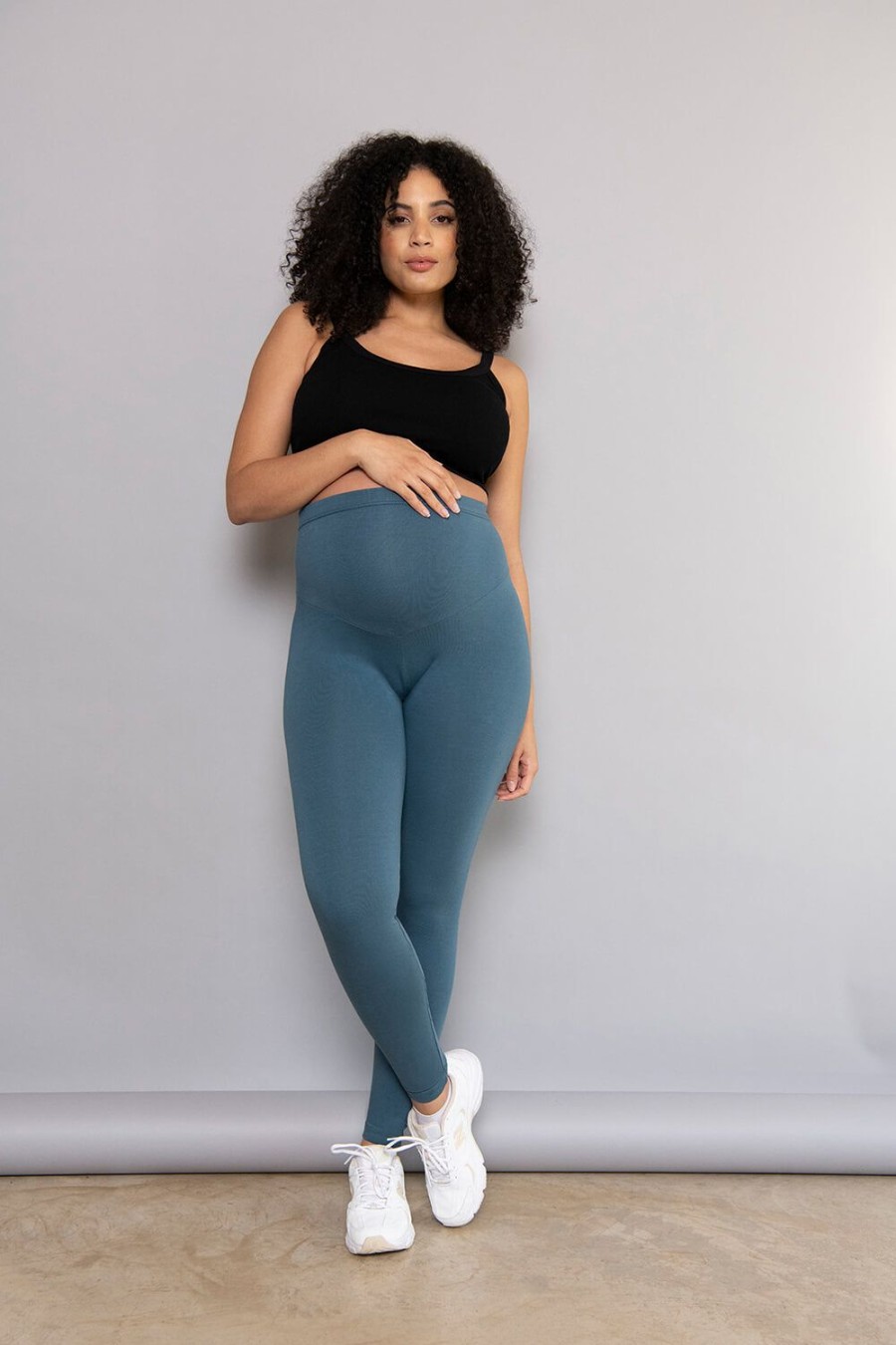 Maternity Lovall Everyday | Maternity Everyday Leggings Petrol Blue