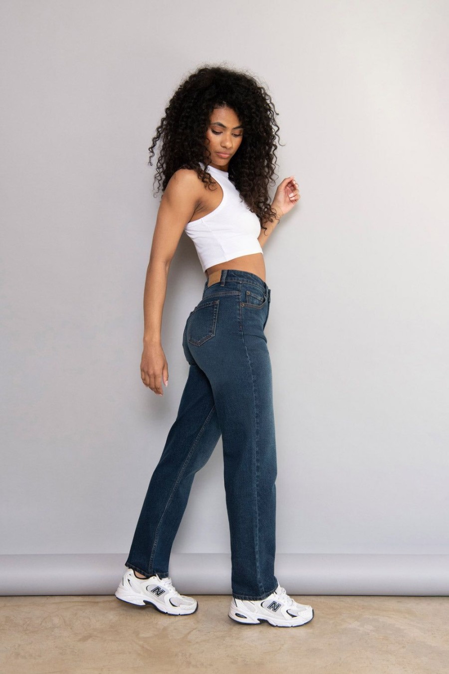 Women Lovall Straight Jeans | Straight Jeans Dark Blue