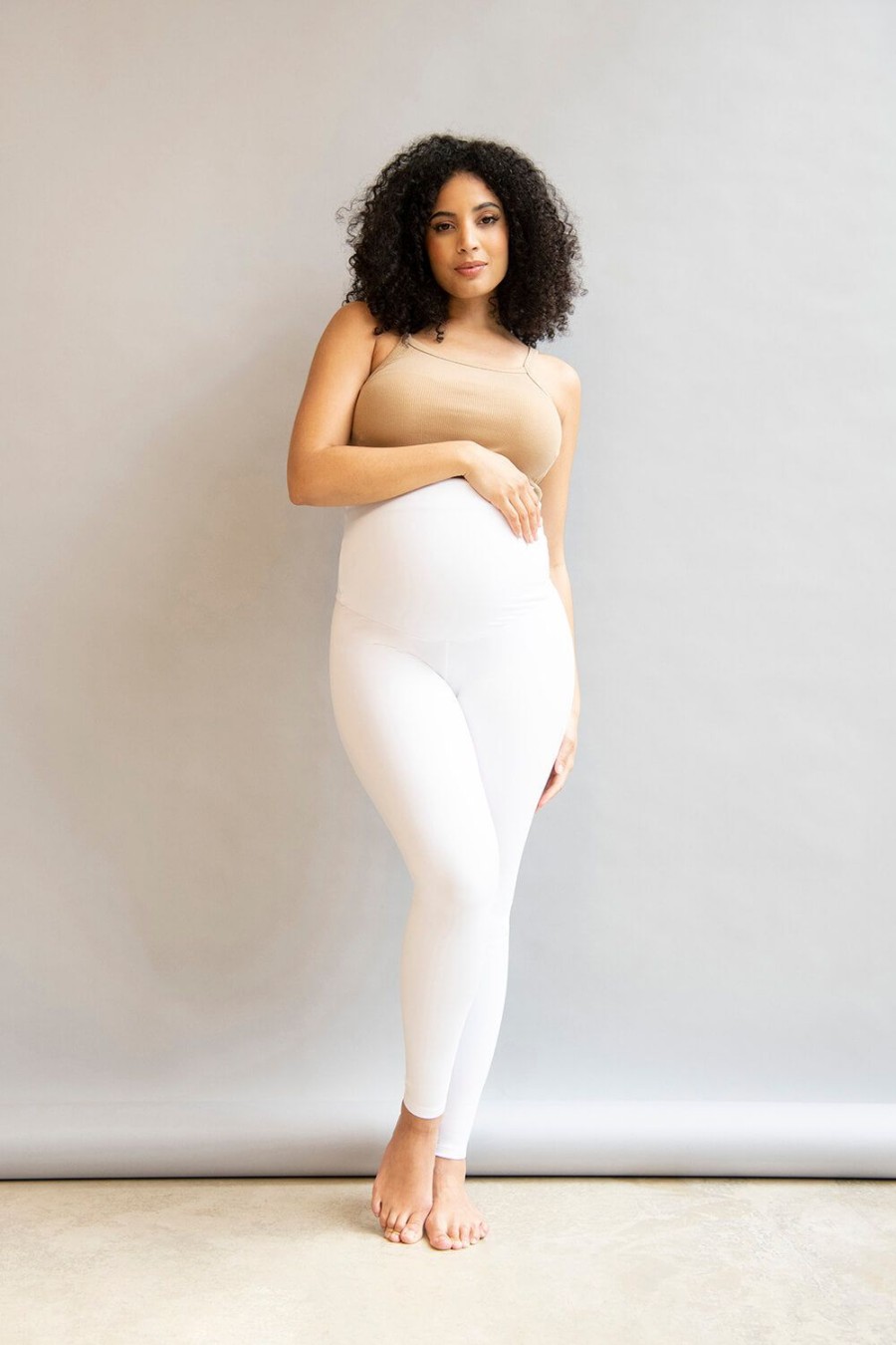 Maternity Lovall Leggings | Maternity Lightweight Everyday Leggings White