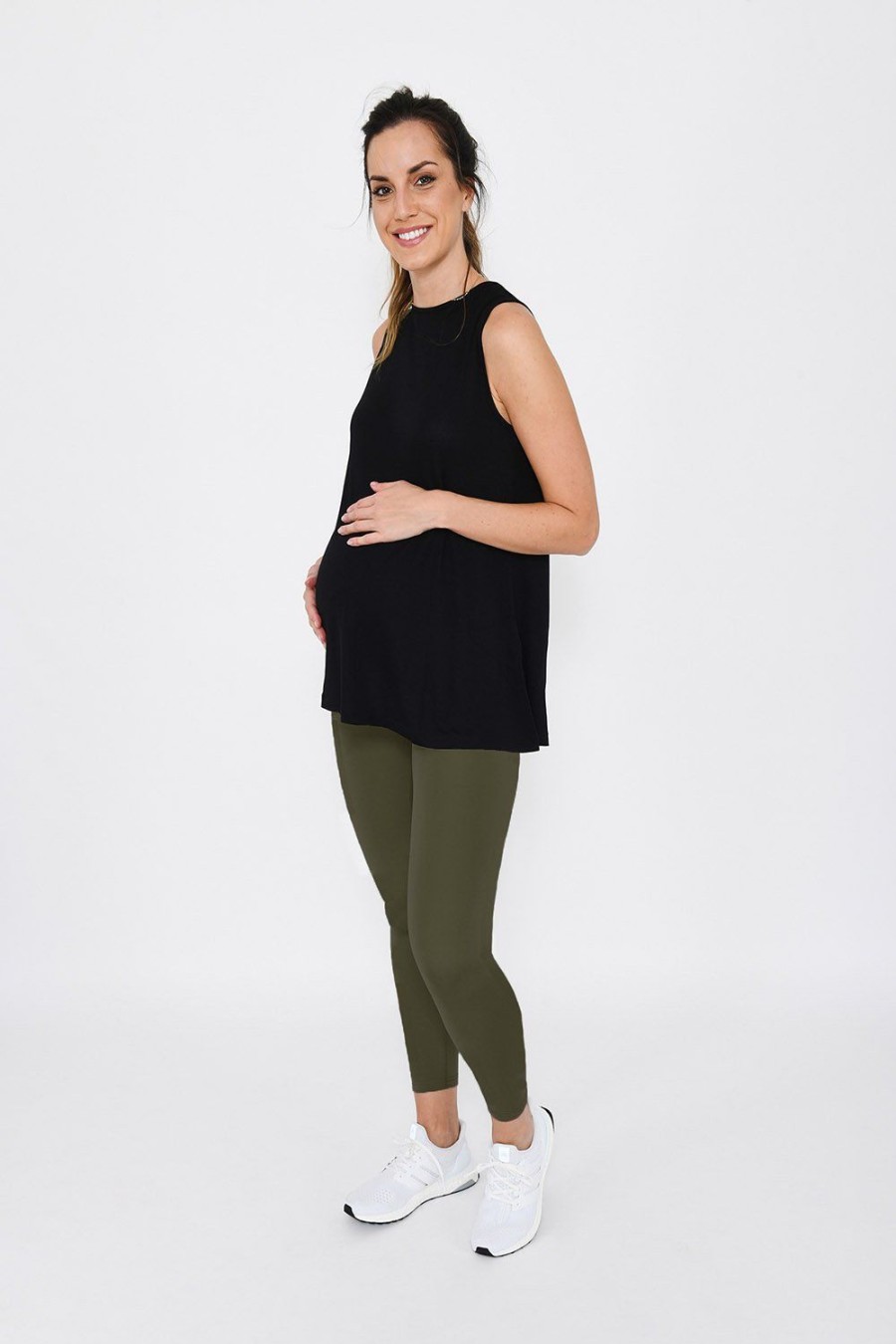 Maternity Lovall Sports | Maternity Focus 7/8 Sports Leggings Olive Green