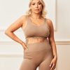 Women Lovall Two Piece Sets | Ultimate Seamless Bralette Oatmeal Beige