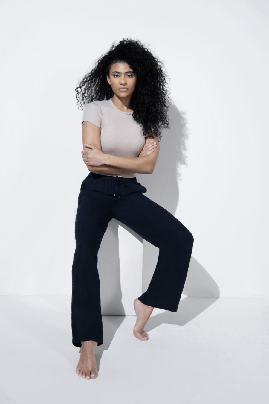 Women Lovall Linen | Everyday Linen Trousers Black