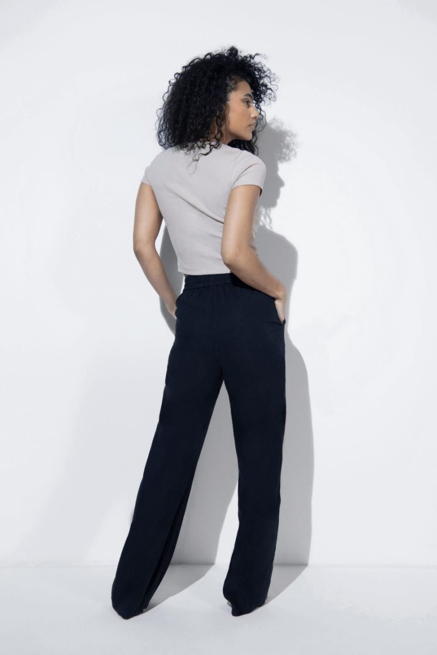 Women Lovall Linen | Everyday Linen Trousers Black