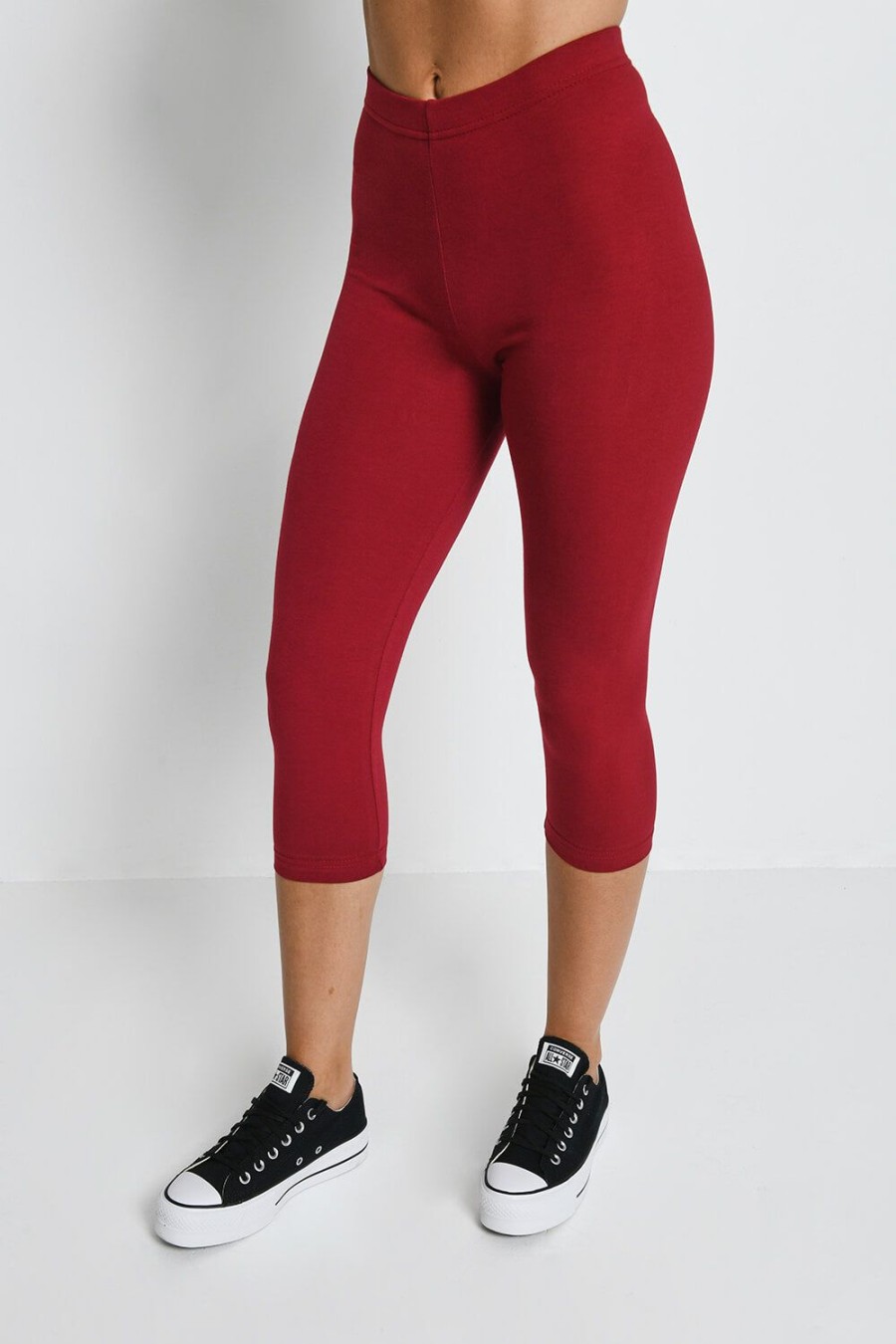 Women Lovall Cropped | Everyday Cropped Leggings Red Wine