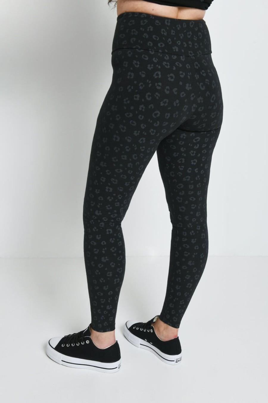 Women Lovall Black Leggings | Everyday High Waisted Leggings Black Animal Print