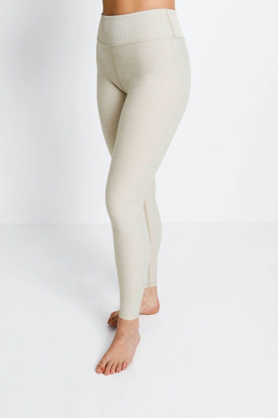 Women Lovall Leggings | Luxe High Waisted Loungewear Leggings Vanilla Marl